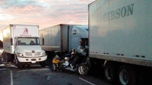 WHITBY -- Three people were killed in a multi-vehicle crash on Hwy. 401 westbound west of Brock Street in Whitby. Oct. 3, 2015