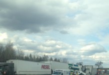 Accident sur la 401 ouest (Ontario) au KM 716