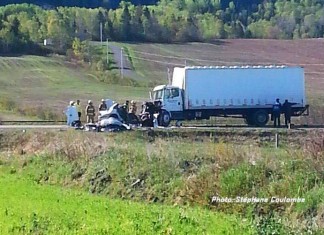 Deux morts à St-Simon sur la route 132