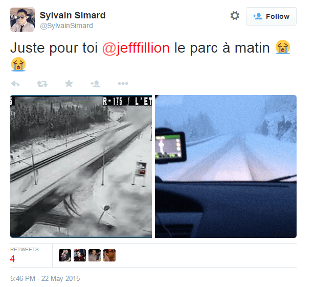 De la neige au Québec en mai… Dites-moi que c&rsquo;est un rêve!