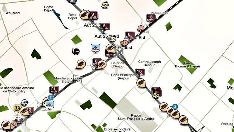 L&rsquo;application WAZE et la circulation nord-américaine