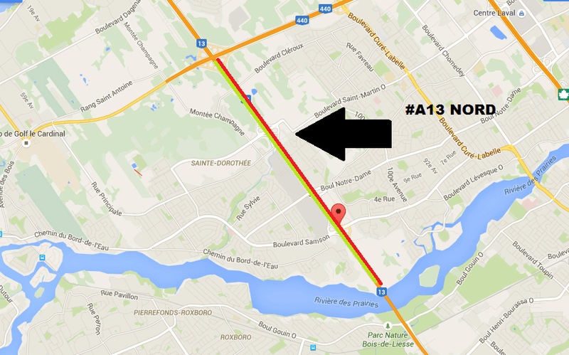 Fermeture A13 nord entre le 8 et le 9 juin de nuit.