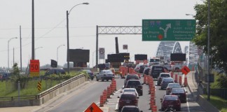 Travaux sur le pont Honoré-Mercier