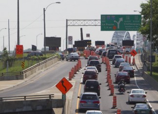 Travaux sur le pont Honoré-Mercier