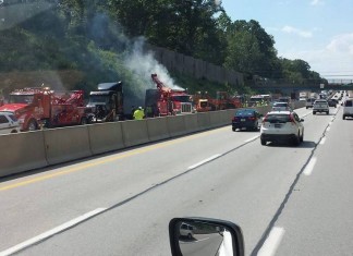 Camion en feu sur l’Interstate 276 en Pensylvania