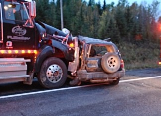 Violente collision dans le secteur de St-Honoré sur la 185