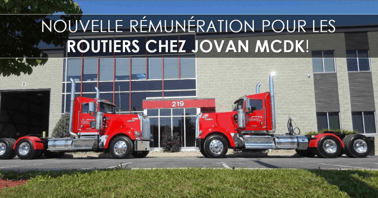 Gagnez jusqu’à 75¢/mile avec  le Groupe Jovan MCDK!