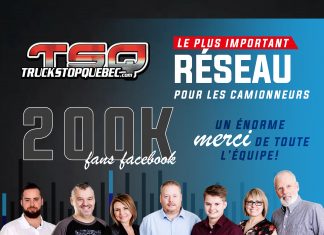 200,000 abonnés Facebook : Truck Stop Québec vous dit merci!