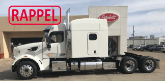 PACCAR lance un rappel sur certains de ses camions