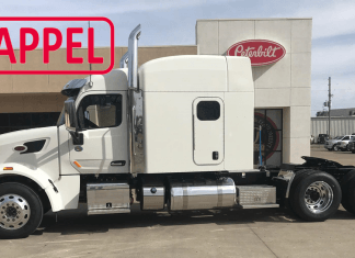 PACCAR lance un rappel sur certains de ses camions