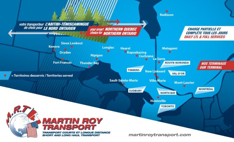 Martin Roy Transport: Département de logistique en fonction
