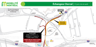 Réaménagement de l’échangeur Dorval – Fermetures de longue durée dans le secteur de l’autoroute 520