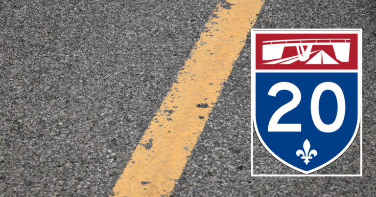 Autoroute 20 à Pointe-Claire – Fermeture complète de la bretelle