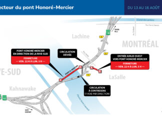 Travaux sur le pont Honoré-Mercier