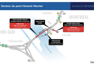 Travaux sur la 138 entre Kahnawake et Montréal