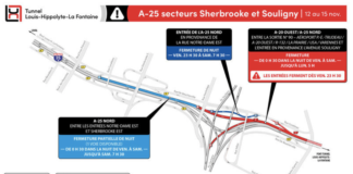 Fermeture complète du tunnel Lafontaine en direction de Montréal