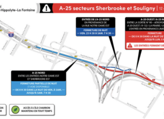 Fermeture complète du tunnel Lafontaine en direction de Montréal