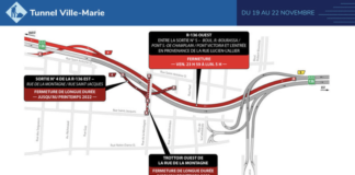 Travaux sur l’Autoroute Ville-Marie (R-136)
