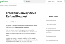 Convoi pour la liberté : La campagne de sociofinancement est retirée de la plateforme GoFundMeConvoi pour la liberté : La campagne de sociofinancement est retirée de la plateforme GoFundMe