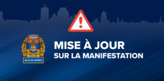 Québec : une manifestation «dans le calme et le bon ordre» indique la police