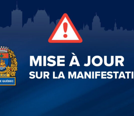 Québec : une manifestation «dans le calme et le bon ordre» indique la police
