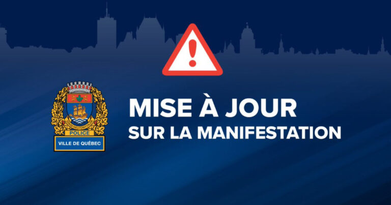 Québec : une manifestation «dans le calme et le bon ordre» indique la police