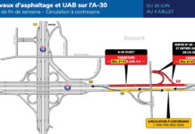 Autoroute 30 : Entraves à la hauteur de la Grande Allée (Brossard)