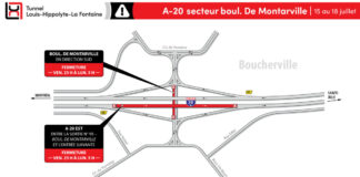Réfection majeure du tunnel Louis-Hippolyte-La Fontaine du 15 au 18 juillet