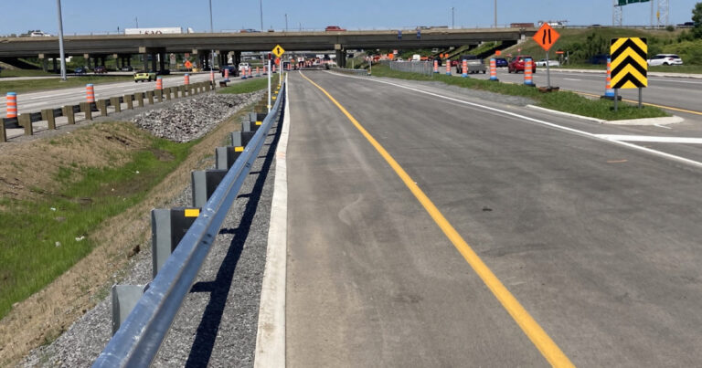 440 et 15 à Laval : La première phase des travaux dans l&rsquo;échangeur est complétée