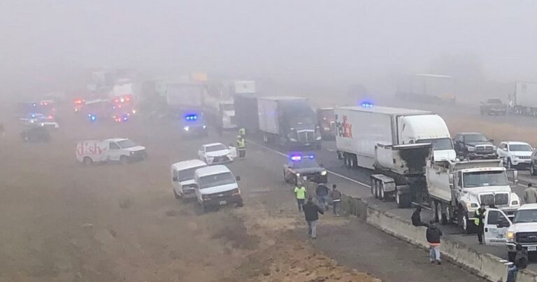 Carambolage sur l&rsquo;Interstate 5 en Oregon : environ 20 semi-remorques impliqués
