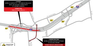 Autoroute 40 en direction est à Sainte-Anne-de-Bellevue : Fermeture complète au cours de la fin de semaine du 13 janvier 2023