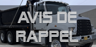 Rappels de Transports Canada pour Freightliner et Motorisés Daimler