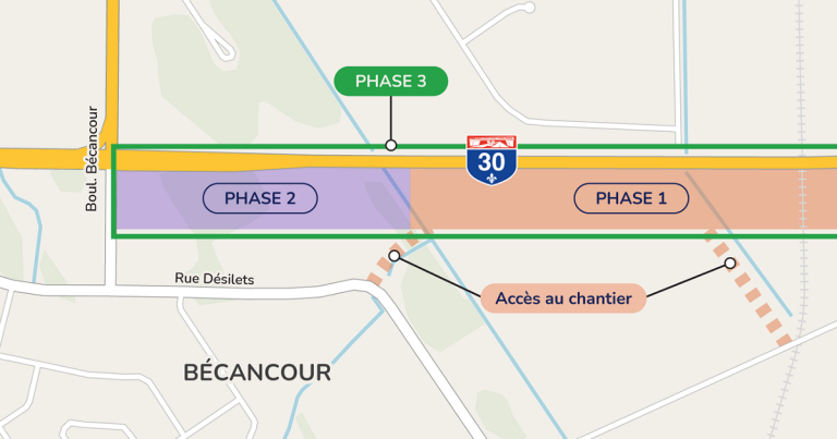Réaménagement de l&rsquo;Autoroute 30 à Bécancour
