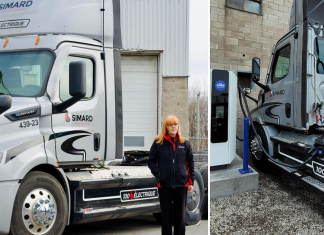 Sylvie Lemay, première femme qui remporte le prix Chauffeur de l’année Volvo Photo : https://www.instagram.com/simardtransport/