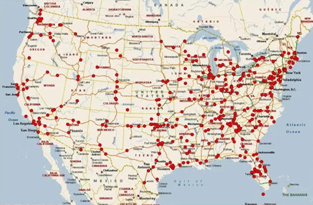 500 lieux où des corps ont été découverts le long des autoroutes américaines au cours des 30 dernières années, selon le FBI