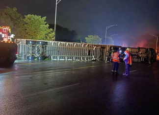 Une tornade renverse un camion semi-remorque à Brossard