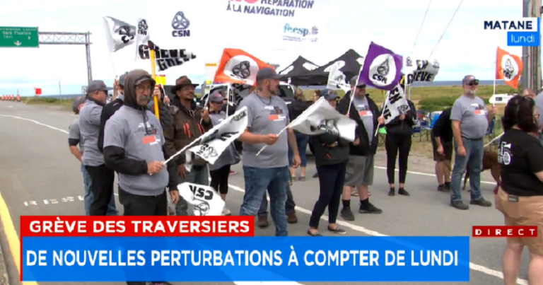 Grève des traversiers : Matane-Baie-Comeau-Godbout suspendu
