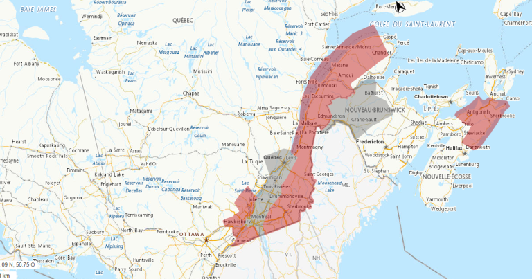 Environnement Canada émet plusieurs alertes météo. Voici les détails :