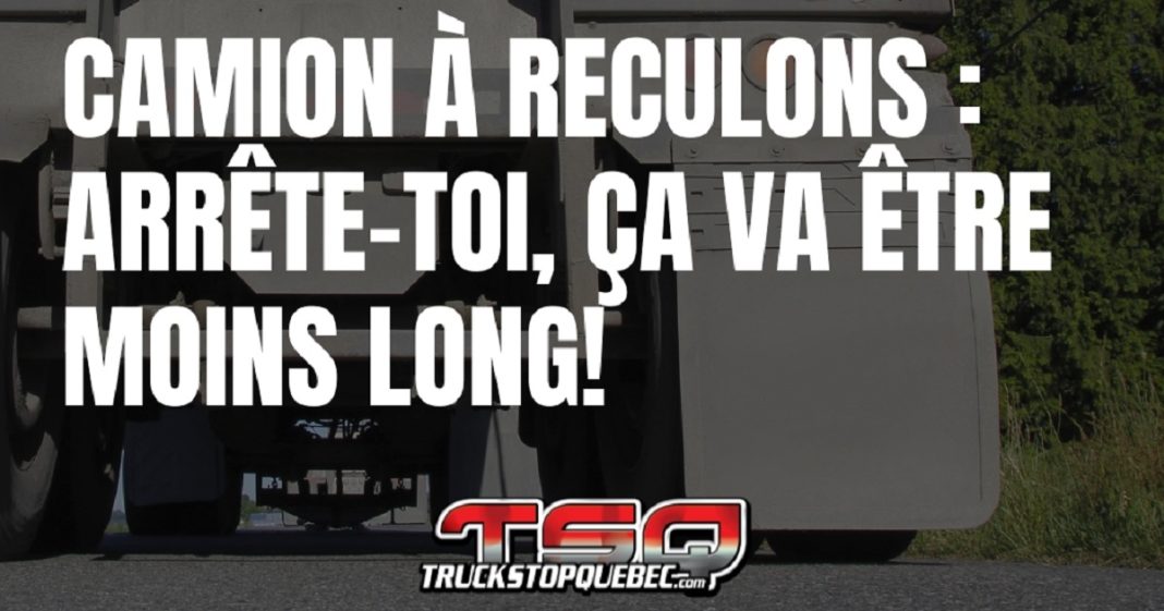 Sécurité lors des manœuvres de recul d'un camion pendant la Semaine Nationale du Camionnage – gardez vos distances et évitez les angles morts.