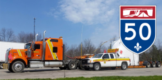 Convoi hors normes coincé sur l’autoroute 50 : Québec 511 en cause Un camion hors normes du Groupe Bellemare s’est retrouvé coincé entre des barrières de béton sur l’autoroute 50, malgré un permis de circulation validé via Québec 511.