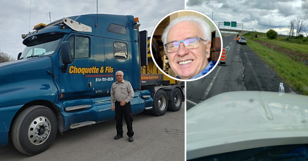 Jacques Dubé, un vétéran avec 60 ans d'expérience dans le camionnage, raconte son parcours et son rôle actuel chez Signalisation Choquette et fils, toujours passionné par son métier.