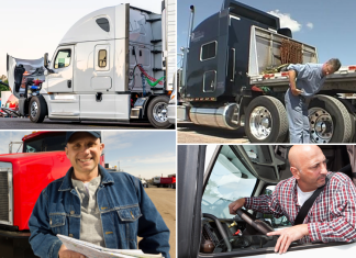 Les manques à la formation en transport identifiés par les camionneurs Camionneur effectuant un reculon dans un espace restreint, illustrant l'importance d'une formation pratique pour manœuvrer en sécurité.