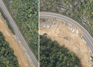 Fermeture de l’I-40 : Une interruption qui pourrait durer un an Autoroute I-40 en Caroline du Nord fermée suite à des inondations causées par l'ouragan Helene, provoquant de nombreux détours pour les conducteurs.