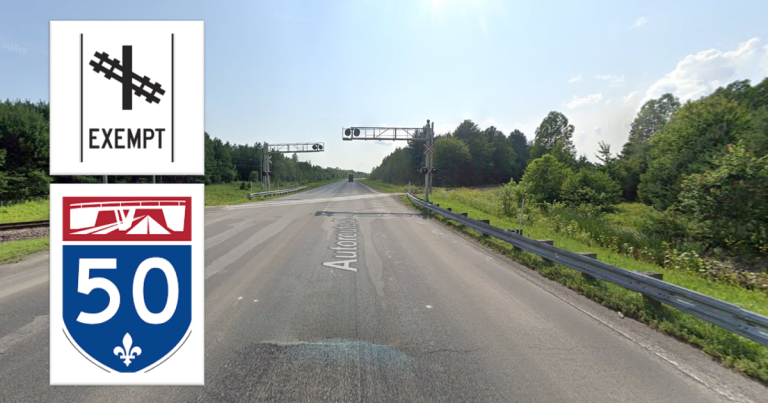 Passages à niveau dangereux sur l&rsquo;autoroute 50 à Lachute