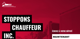 L’Alliance Canadienne du Camionnage continue d’alerter sur les abus des transporteurs non conformes Les pratiques non conformes de certains transporteurs canadiens menacent la sécurité et l’équité dans l’industrie du camionnage, selon l'Alliance Canadienne du Camionnage, notamment par le stratagème Chauffeur Inc.