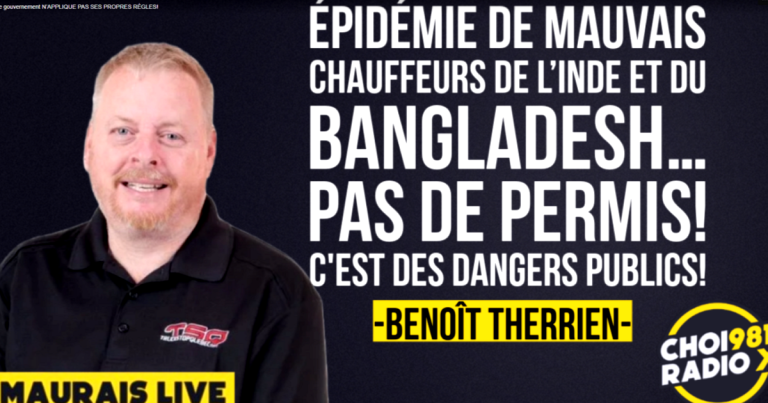 Écoutez Benoit Therrien discuter des chauffeurs inc et de l&rsquo;opération de CRQ dans l&rsquo;émission Maurais Live sur Radio X