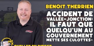 Tragédie à Vallée-Jonction : Entrevue de Benoit Therrien sur Radio X Entrevue de Benoit Therrien sur la tragédie de Vallée-Jonction à Radio X.