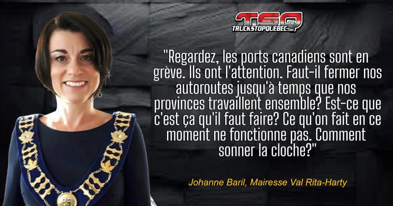Johanne Baril, mairesse de Val Rita dans le nord de l'Ontario, tire la sonnette d’alarme sur les dangers liés à la route 11/17 et au transport routier.