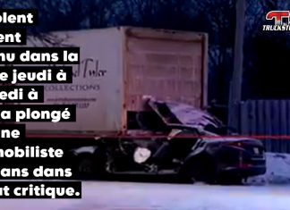 Un automobiliste dans un état critique après une collision avec un camion Scène d'une grave collision à Laval où un automobiliste s'est encastrée sous un camion, nécessitant l'intervention des secours.
