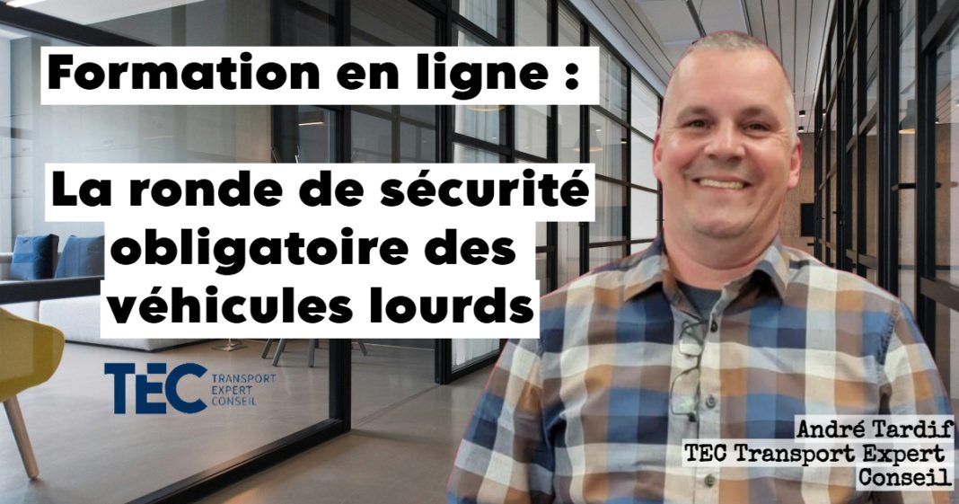 André Tardif, de TEC Transport Expert Conseil, qui propose une formation en ligne pour le camionnage.